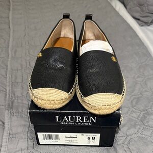 Lauren Ralph Lauren Black and Tan Espadrilles